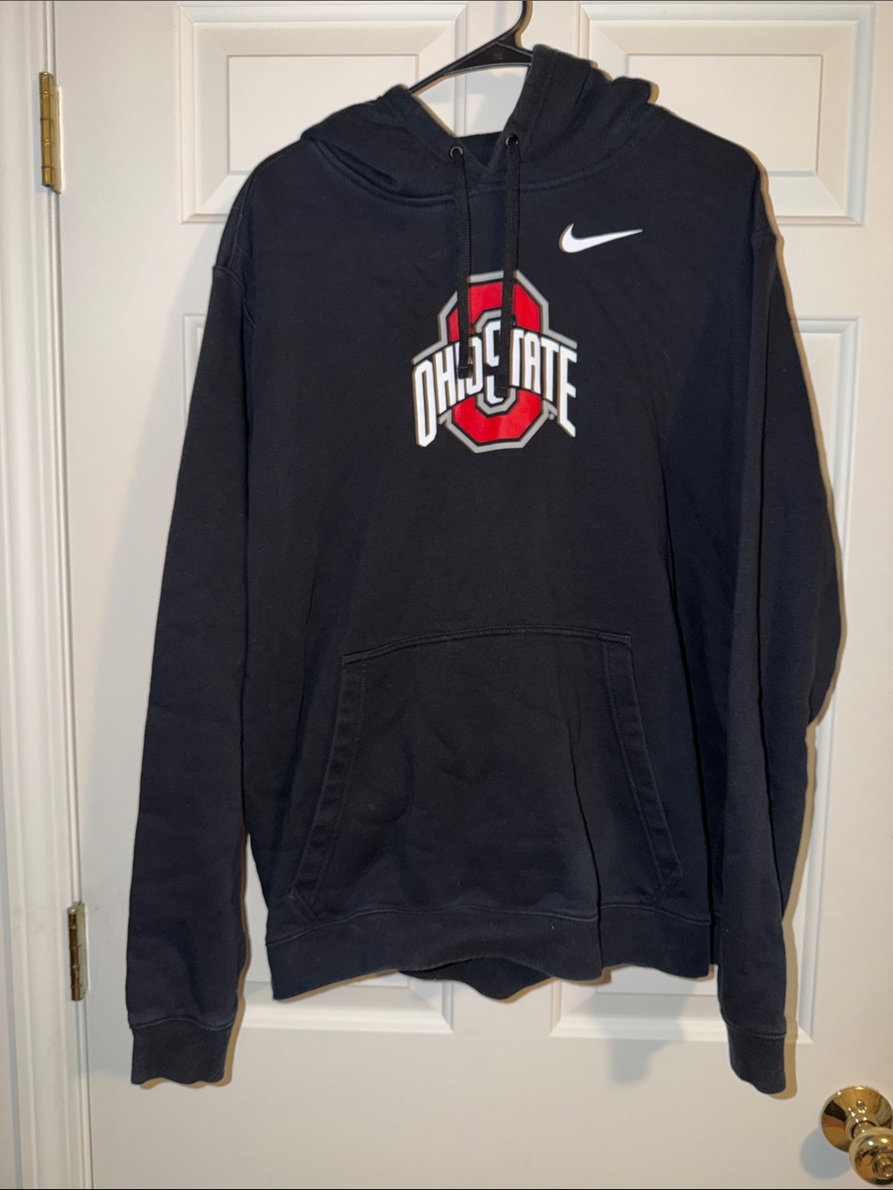 Nike Black Ohio State Crewneck Sweatshirt with Red Logo